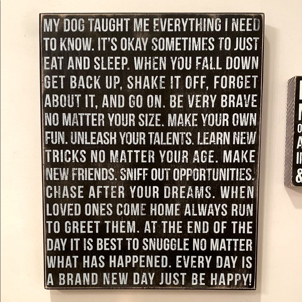 Inspirational Wall Art with Dog Related Motivational Quotes